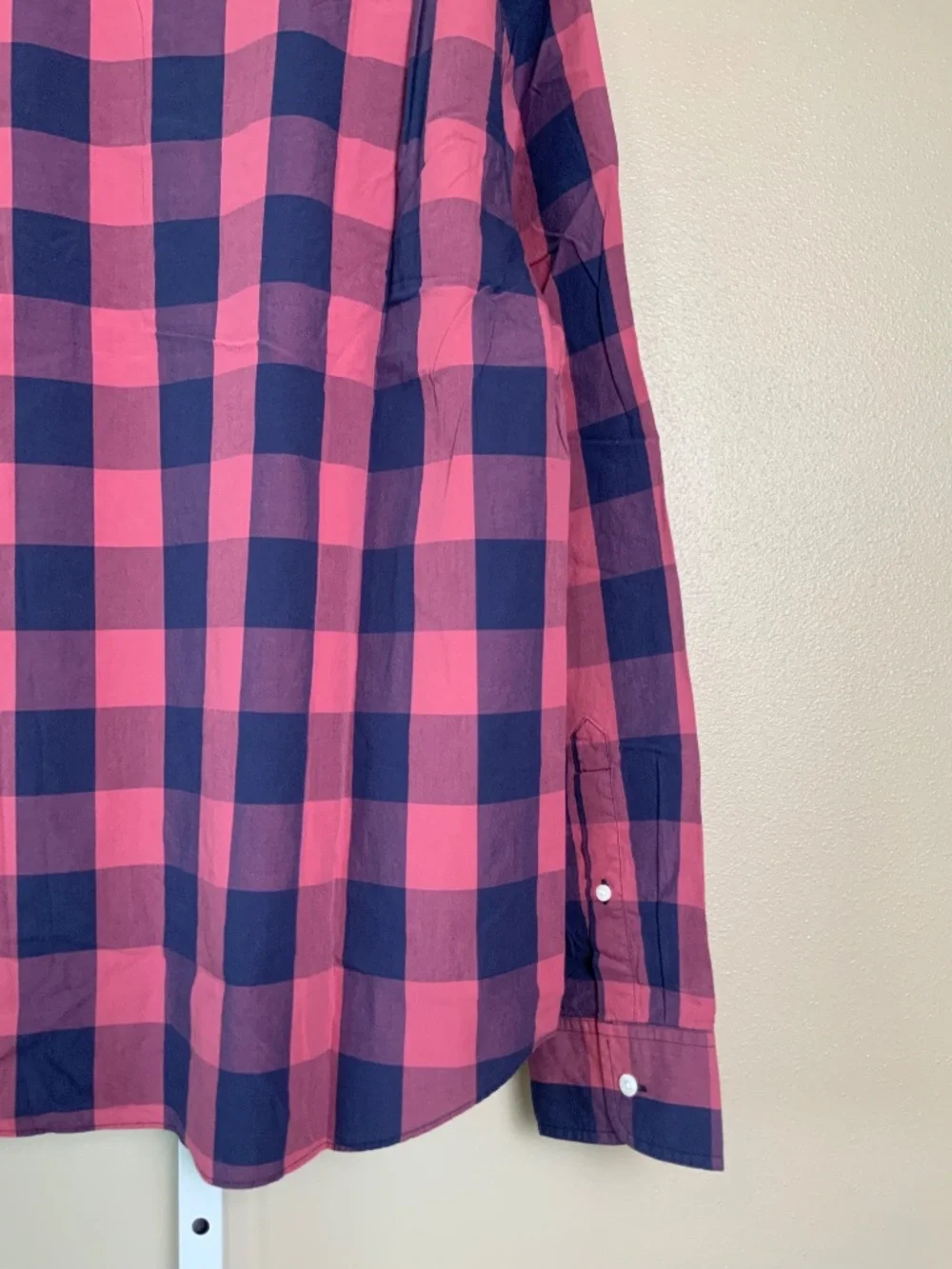 J. Crew Factory Gingham Buffalo Check Slim Washed Button Down Oxford Shirt
